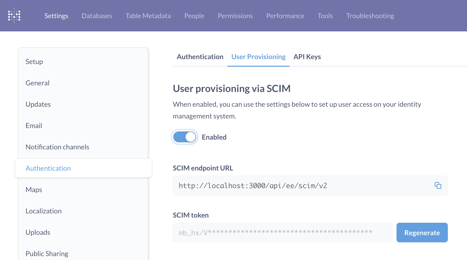 Setting up user provisioning with SCIM in Metabase